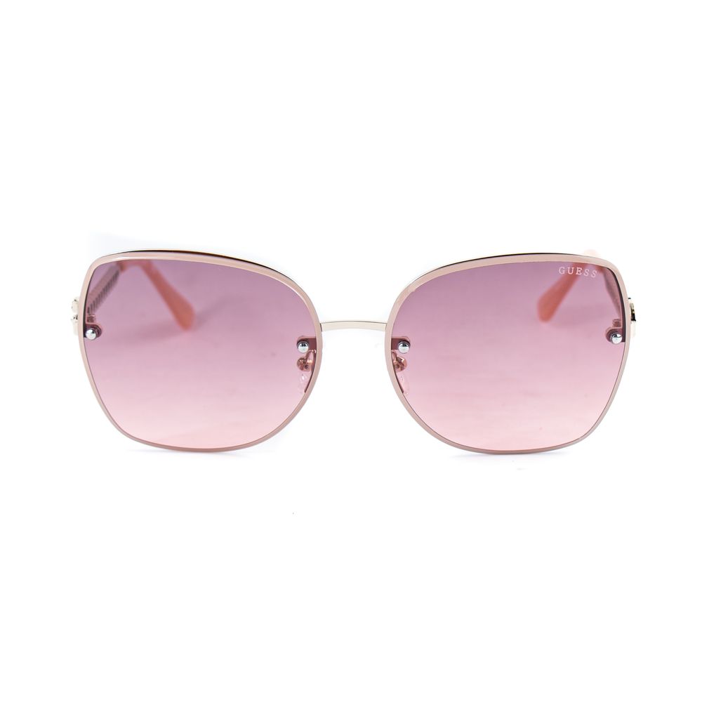 نظارات شمسية من Guess باللون الذهبي المعدني