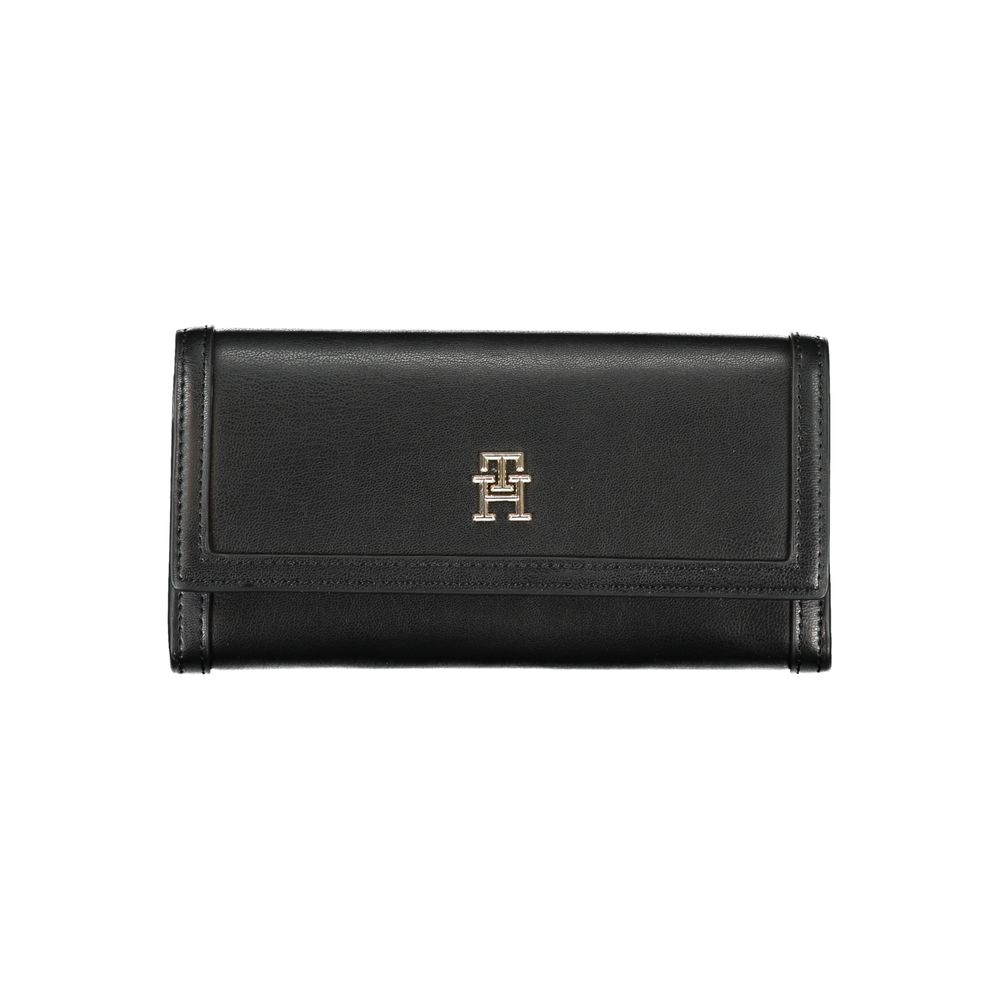 Tommy Hilfiger Elegant Black Dual-Compartment Wallet - Luxe Marca