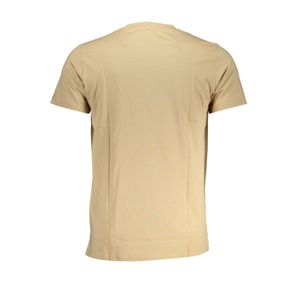 Cavalli Class Beige Cotton Men T-Shirt