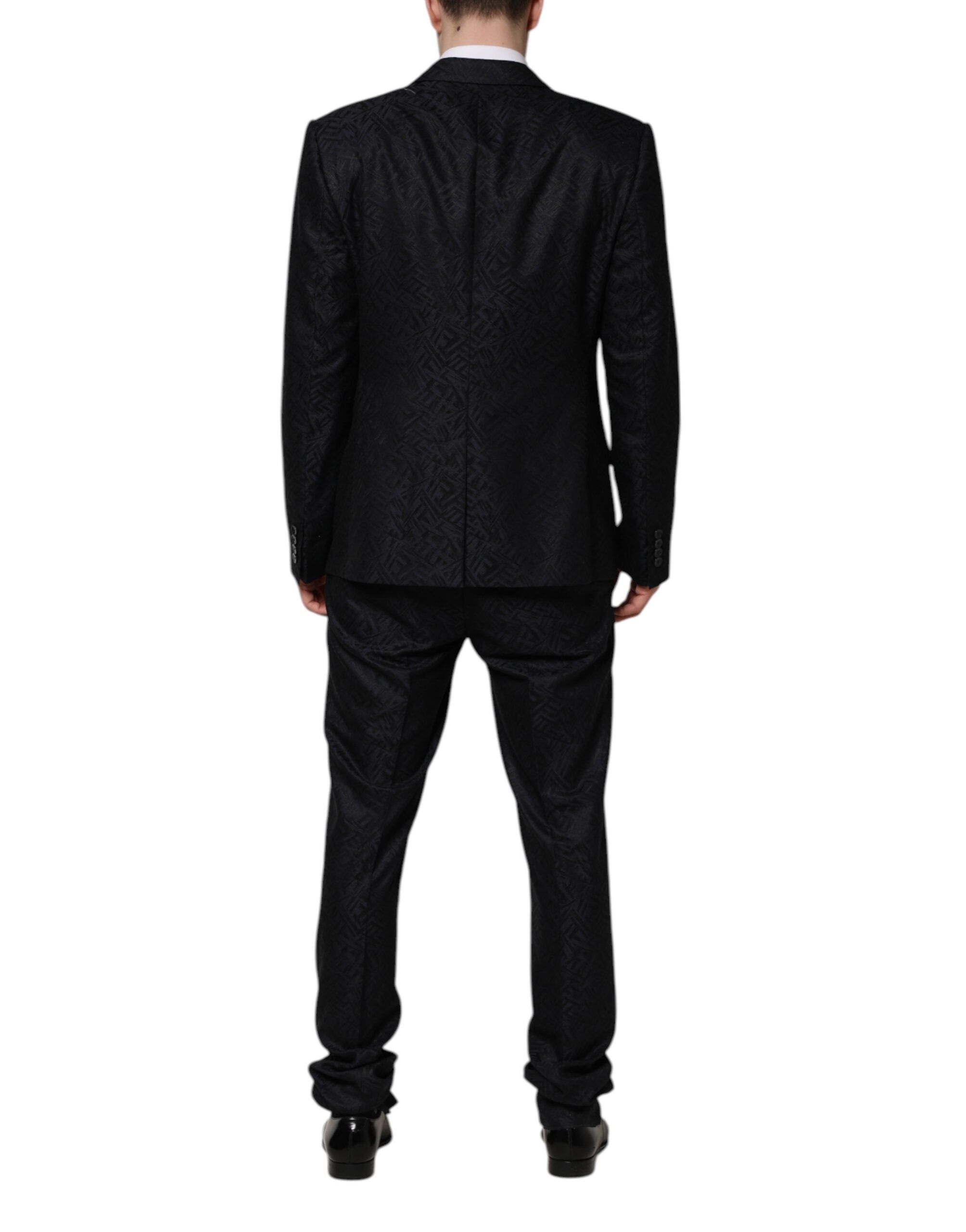 Dolce & Gabbana Black MARTINI King Skeleton 2 Piece Suit
