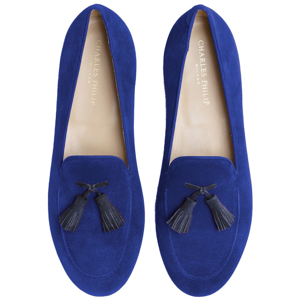 Blue Calfskin Unisex Loafer