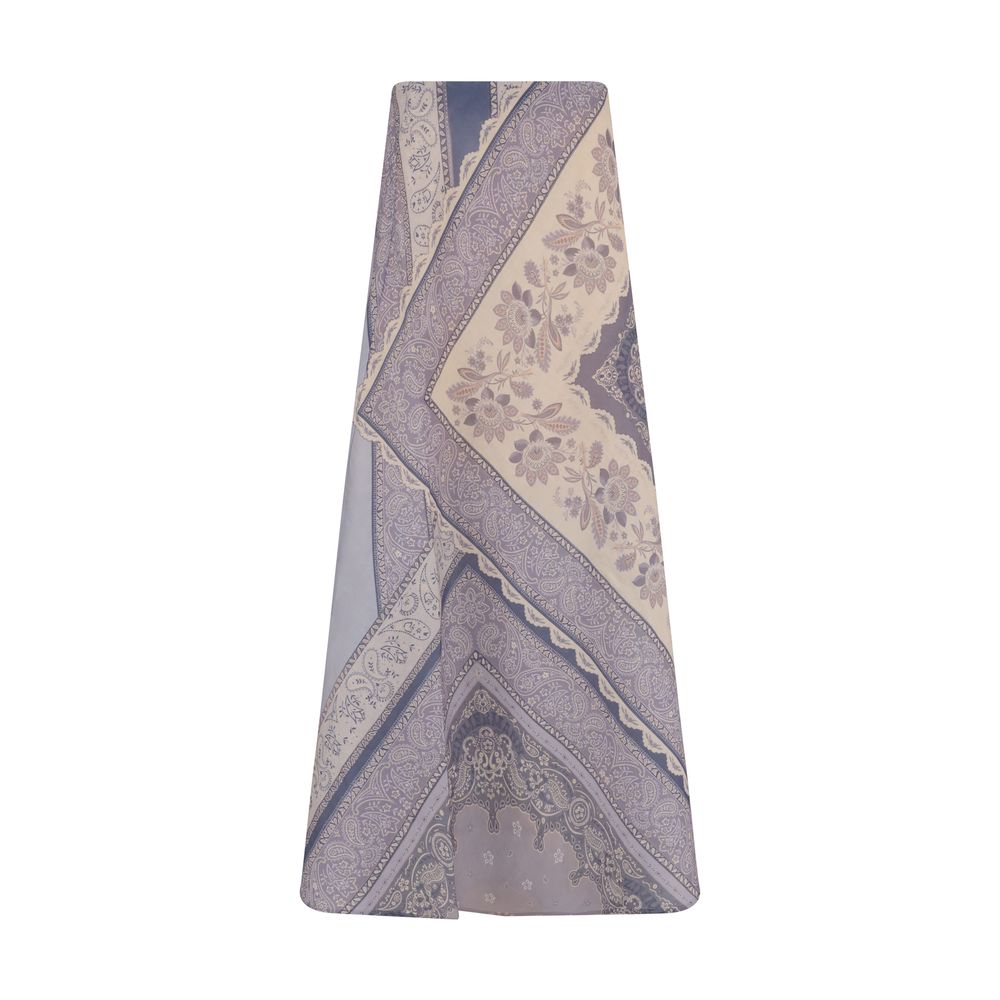 Zimmermann Purple Linen Midi Skirt
