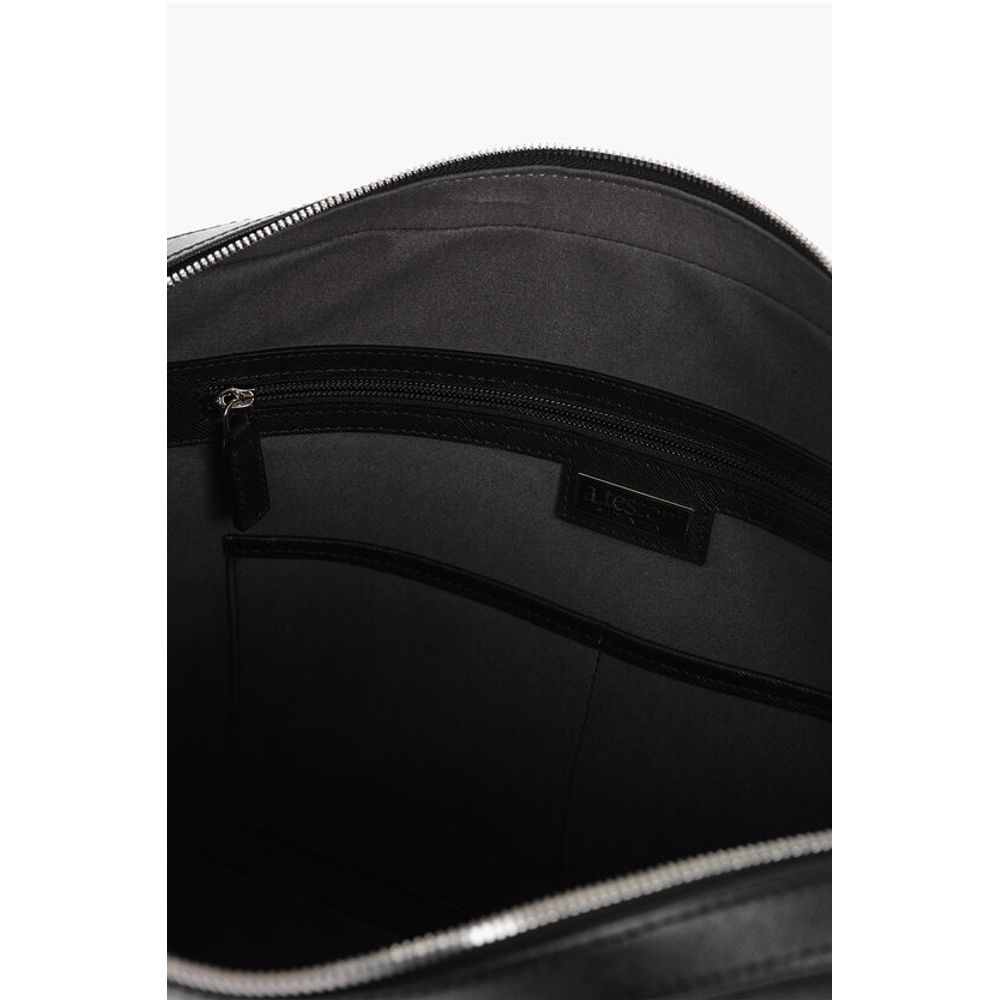 Saffiano Leather Bag with Double Handle