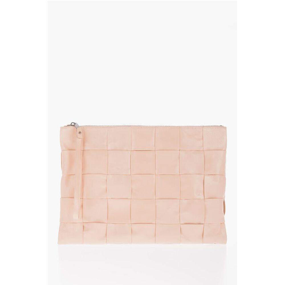 Braided Design Leather Clutch