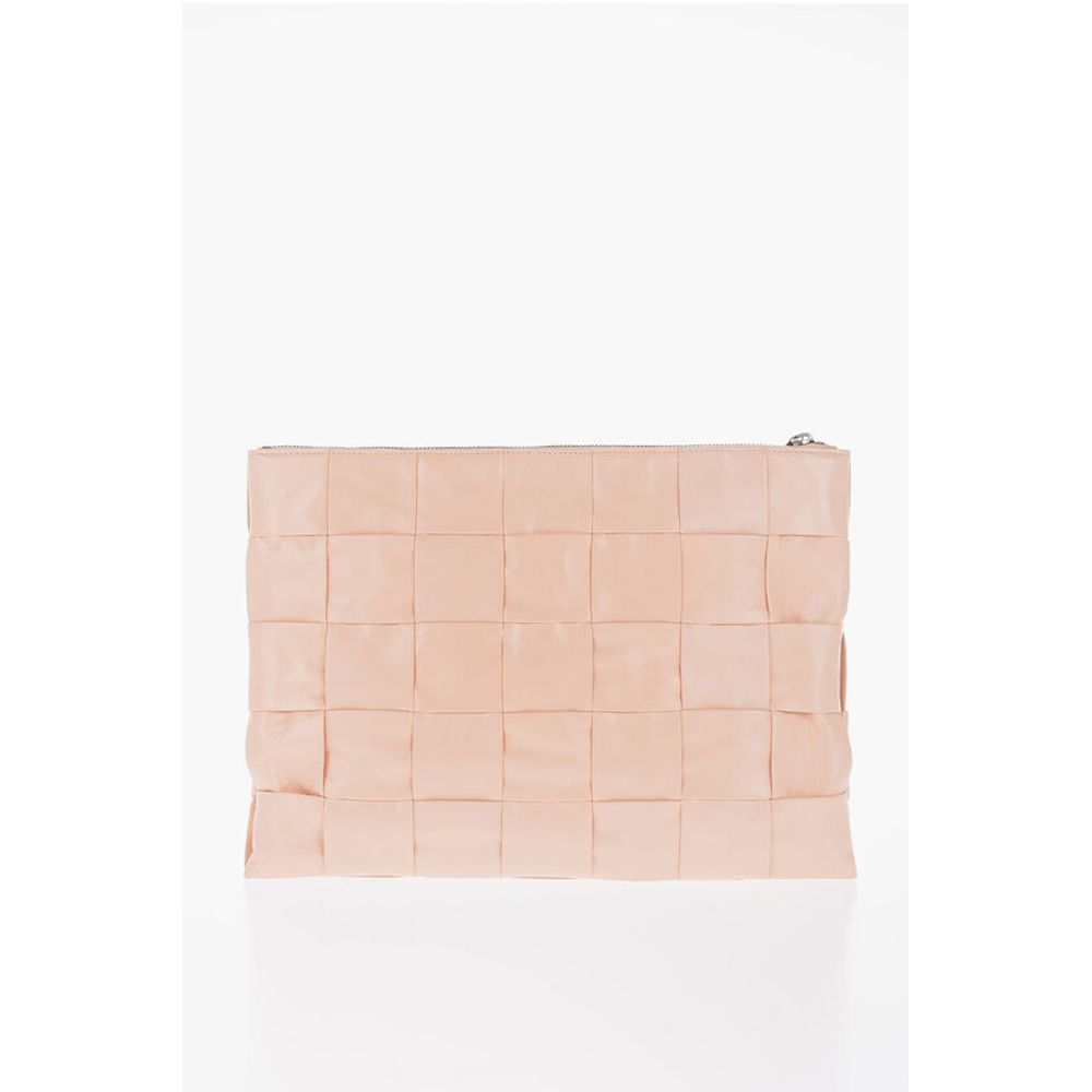 Braided Design Leather Clutch