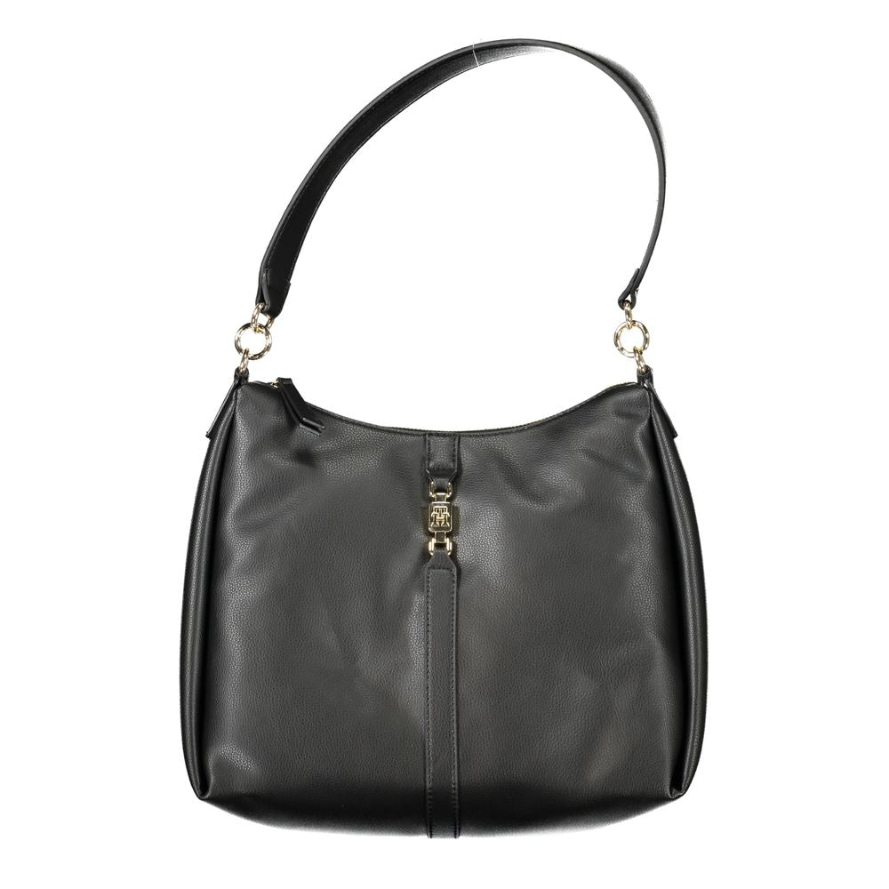 Tommy Hilfiger Black Polyester Women Shoulder Bag - Luxe Marca