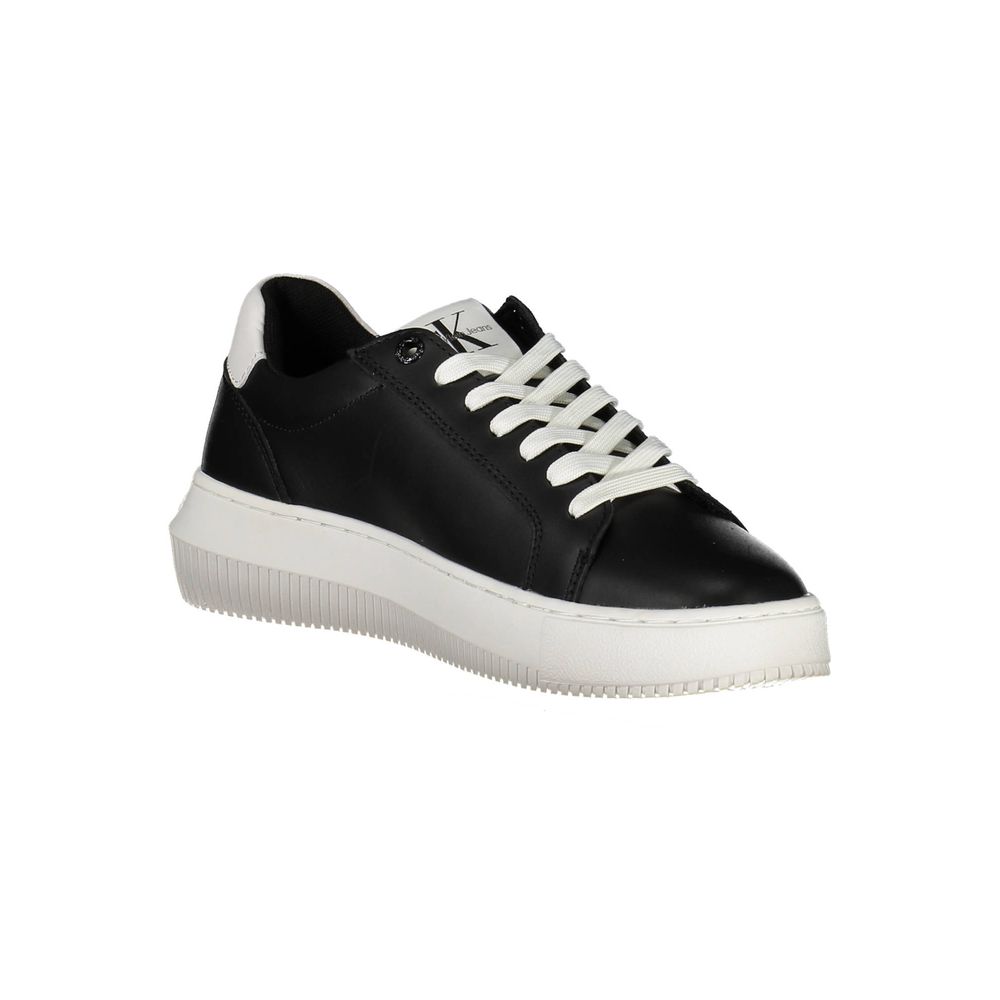 Calvin Klein Black Leather Women Sneaker - Luxe Marca