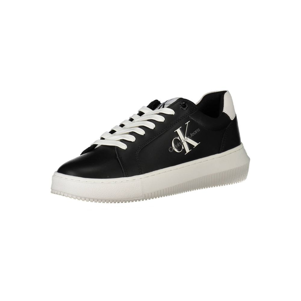 Calvin Klein Black Leather Women Sneaker - Luxe Marca