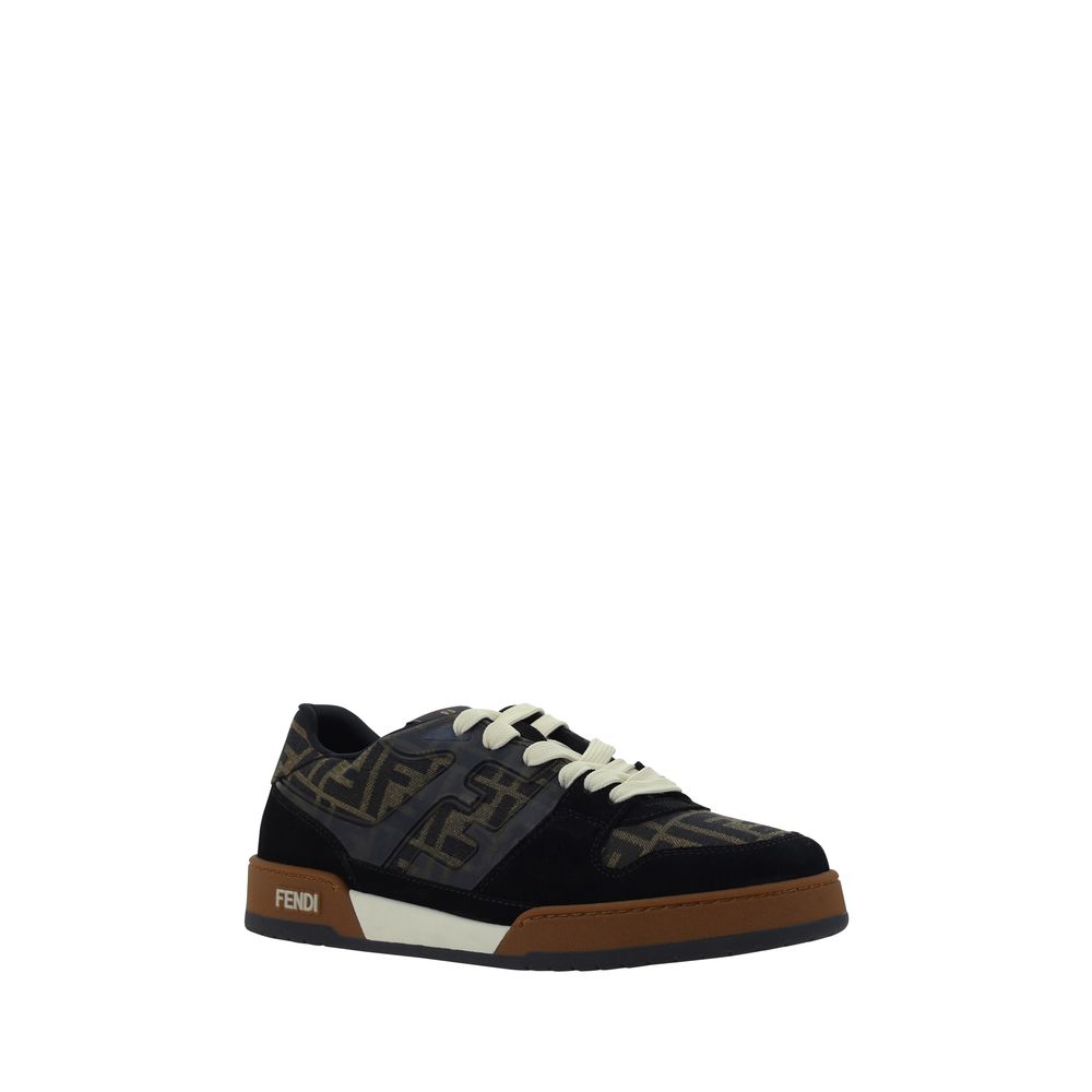 Fendi Multicolor Fabric Low Top Sneakers