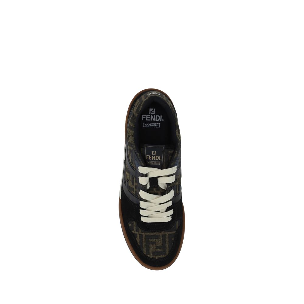 Fendi Multicolor Calf Leather Bos Taurus Low Top Sneakers - Luxe Marca