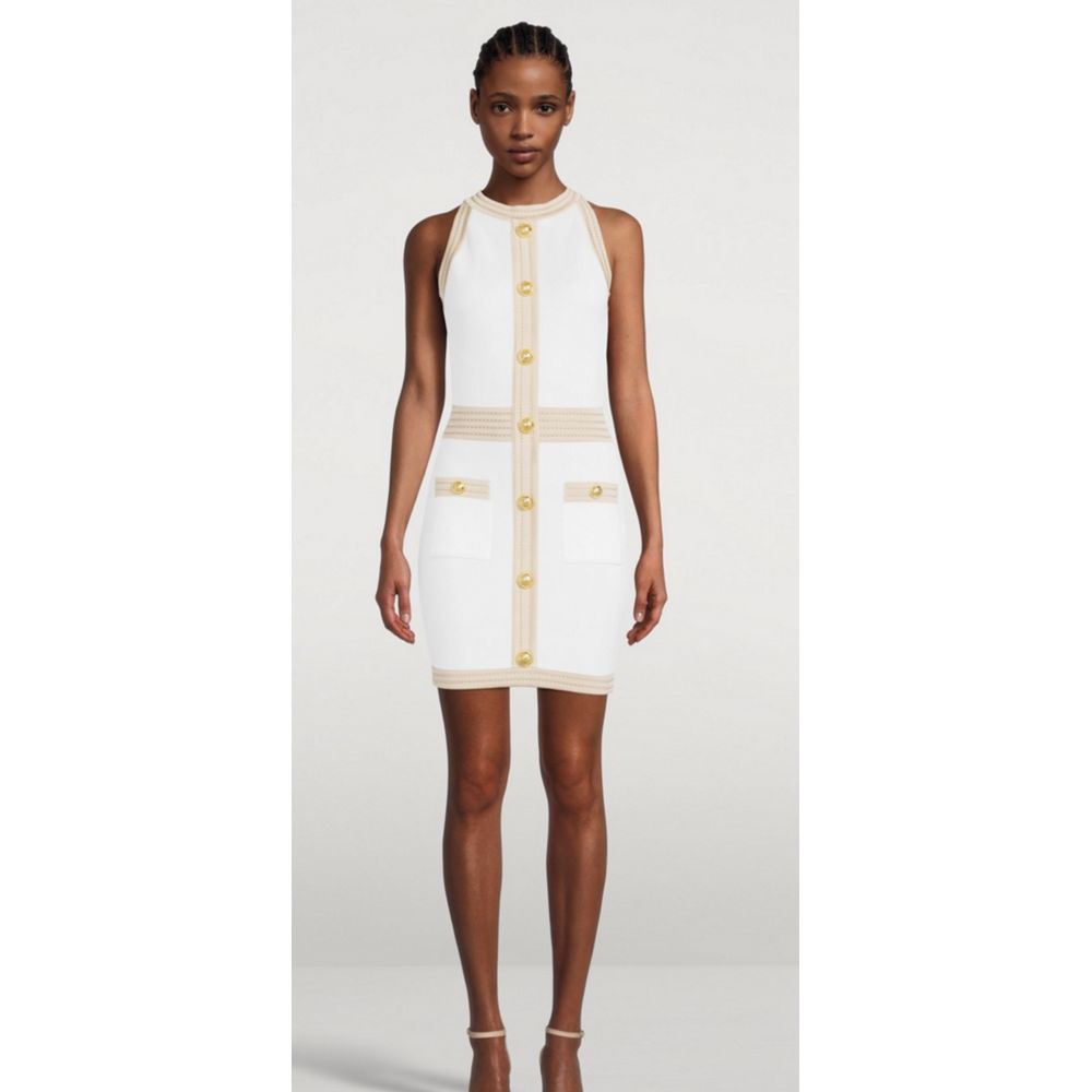White Viscose Women's Dress