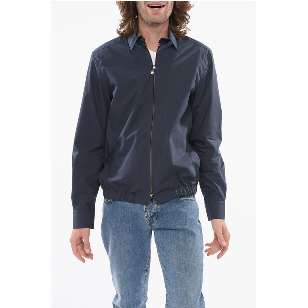 Button-down Collar Windbreaker Jacket
