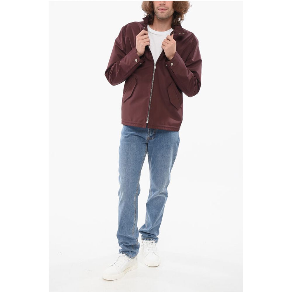 Button-down Neck Windbreaker Jacket