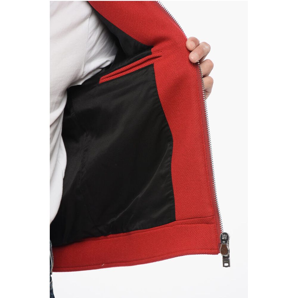 Wool Blend DIAMOND Jacket with Embroidered Insert