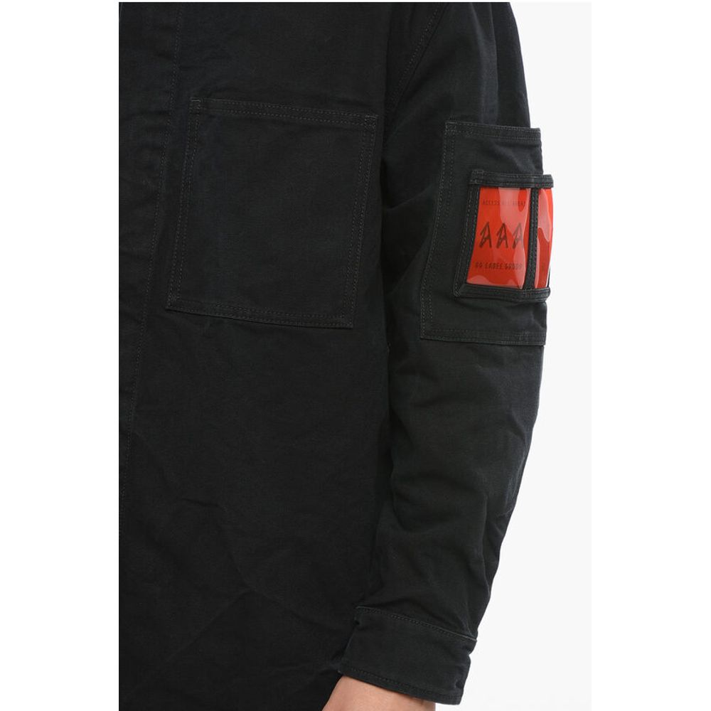 Multipocketed Denim Jacket with Snap Buttons