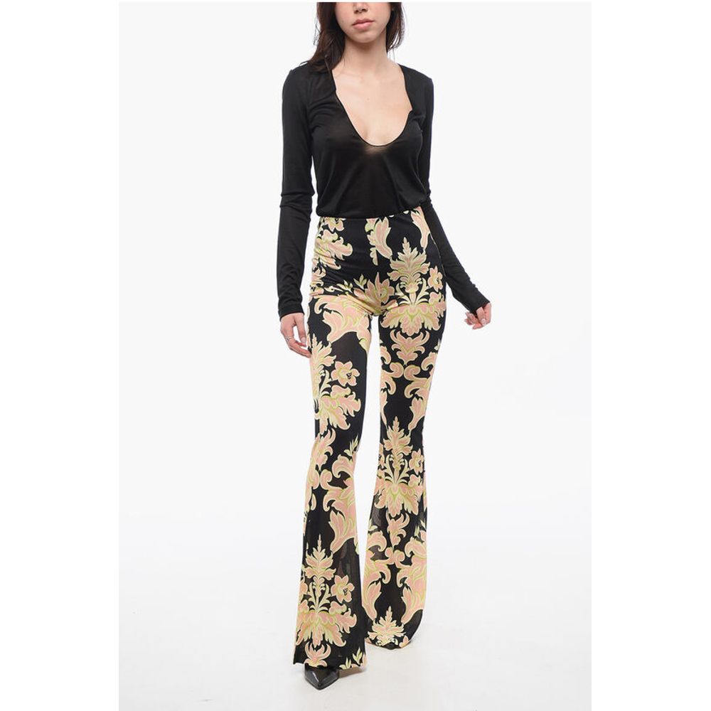 Floral High-waisted Pants