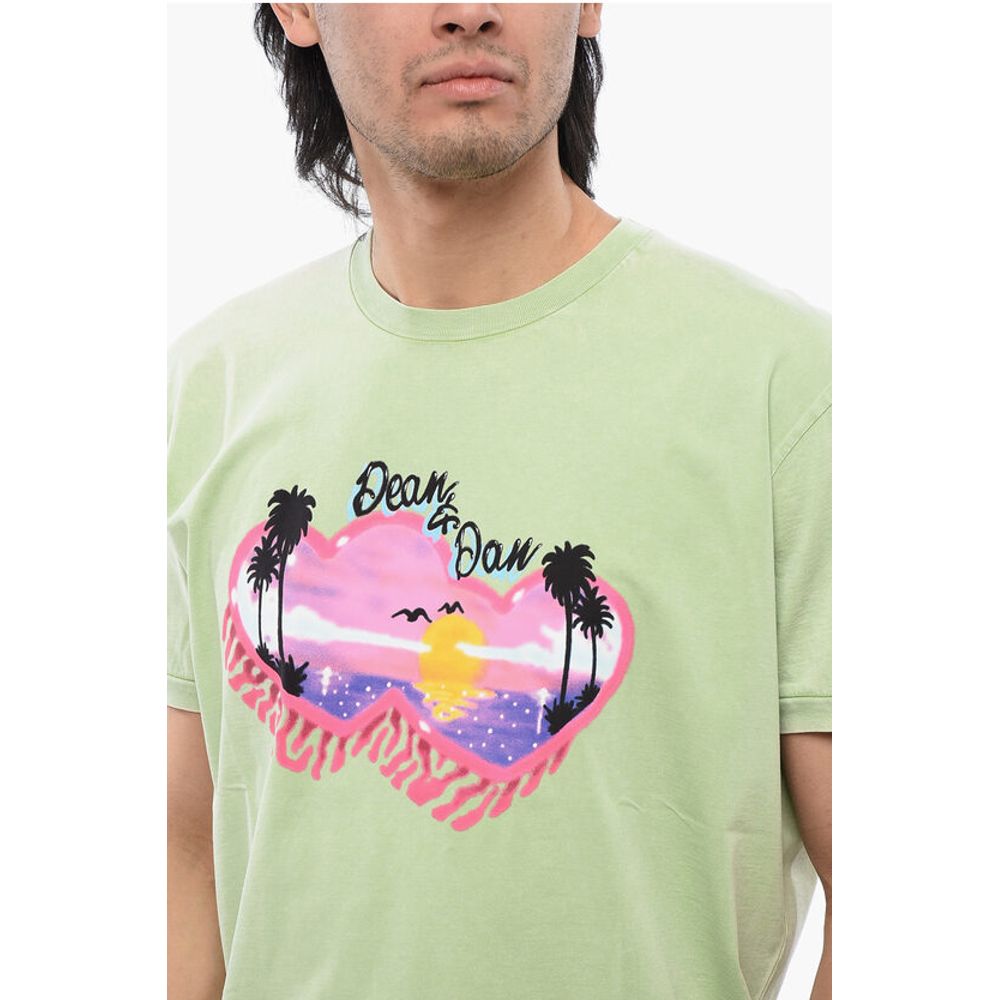 Beach Print Muscle Fit T-shirt