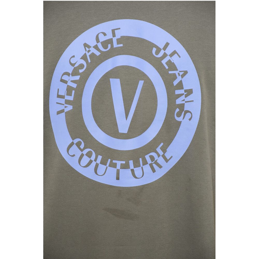 JEANS COUTURE Crew Neck Brushed Cotton Sweatshirt with Print