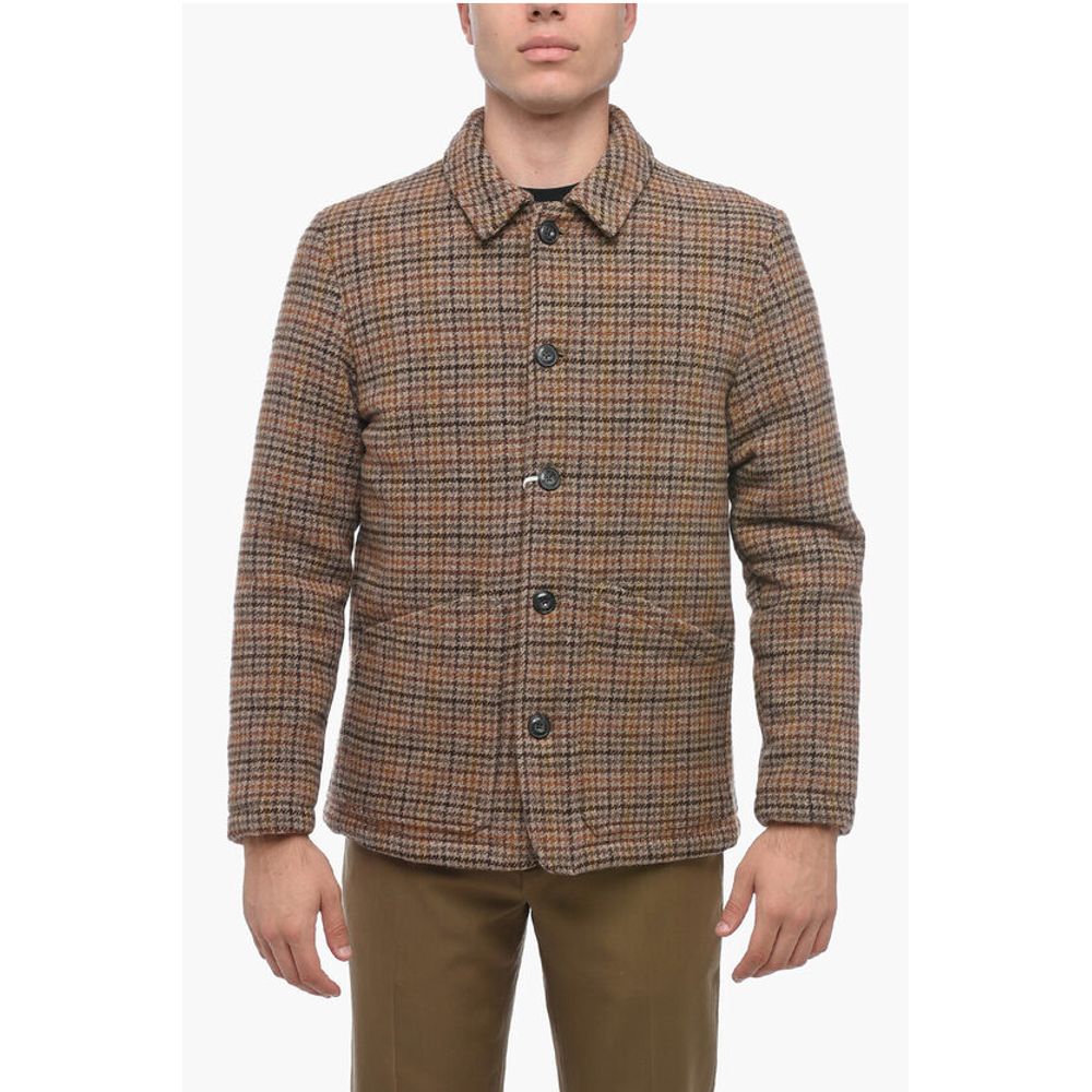 Wool Cloth NORTON Coat with Shetland Motif