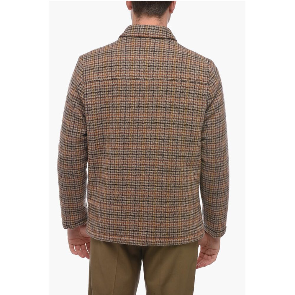 Wool Cloth NORTON Coat with Shetland Motif