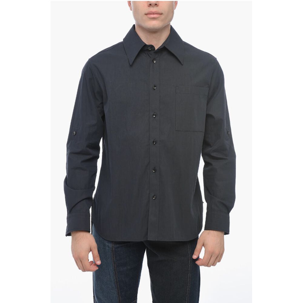 Cotton Shirt with Breast-pocket