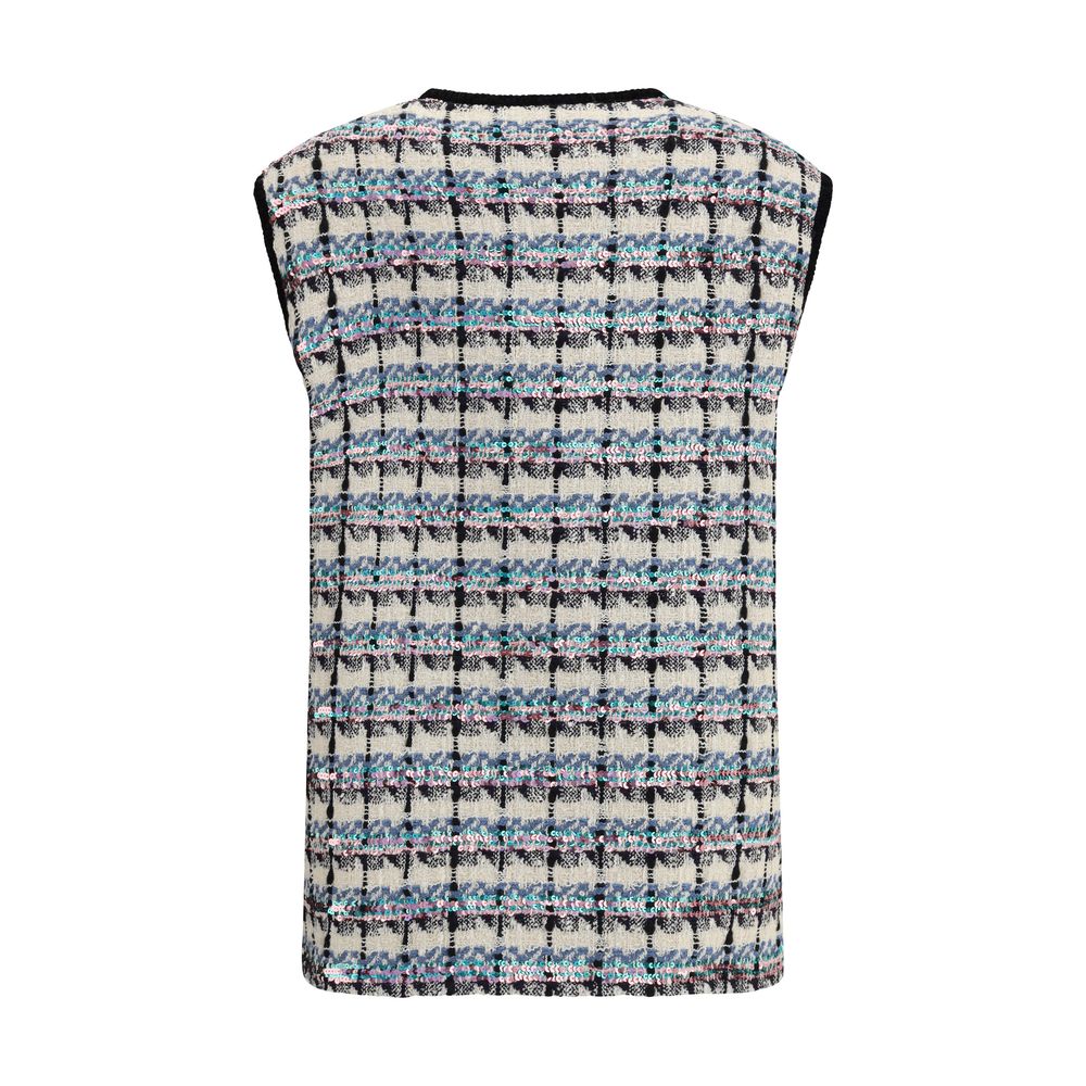 Tweed Vest with sequins