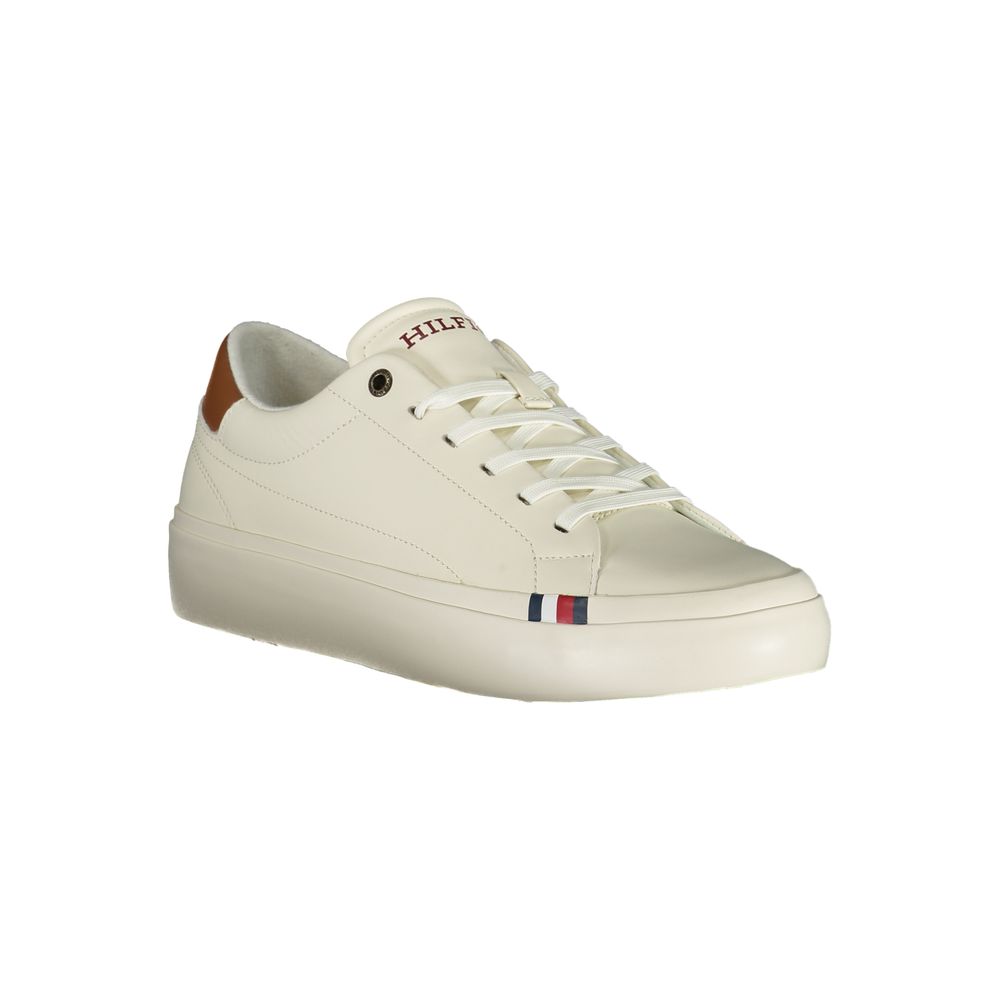 Tommy Hilfiger White Polyurethane Men Sneaker - Luxe Marca