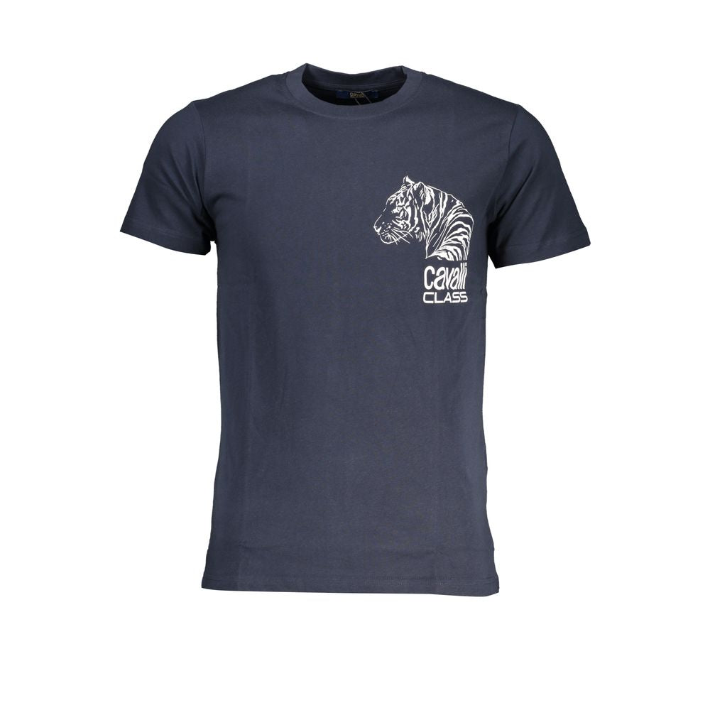 Cavalli Class Blu Cotton Men T-Shirt