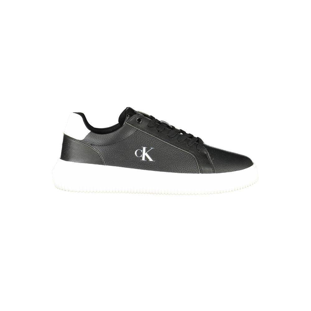 Calvin Klein Black Leather Men Sneaker - Luxe Marca