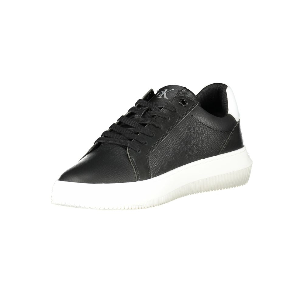 Calvin Klein Black Leather Men Sneaker - Luxe Marca