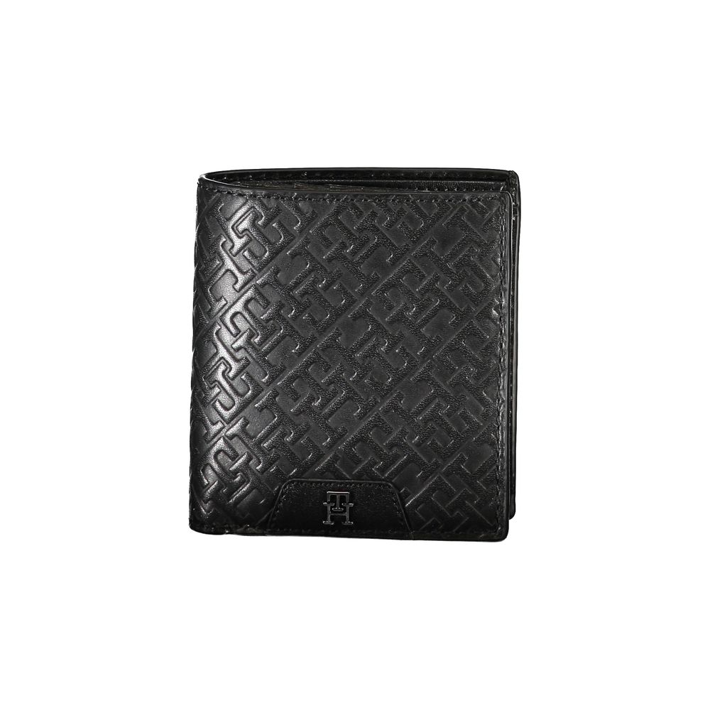 Tommy Hilfiger Sleek Black Leather Dual-Compartment Wallet - Luxe Marca