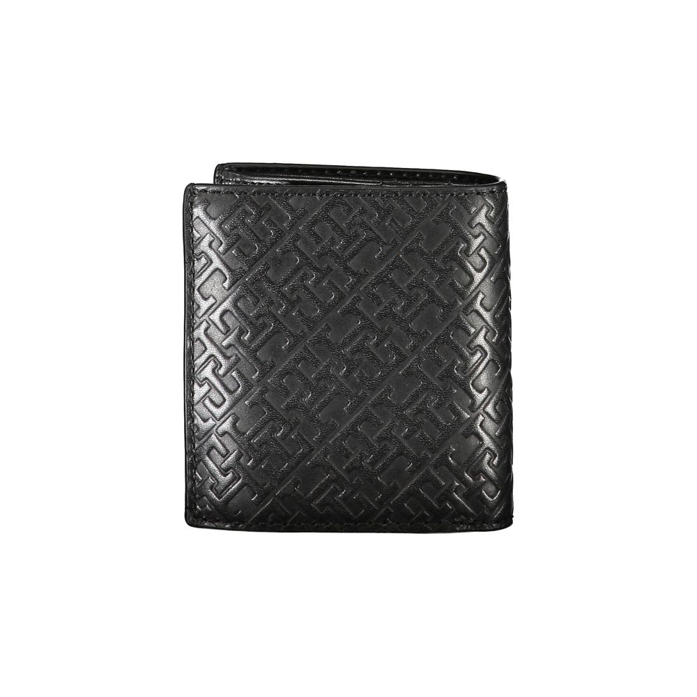 Tommy Hilfiger Sleek Black Leather Dual-Compartment Wallet - Luxe Marca