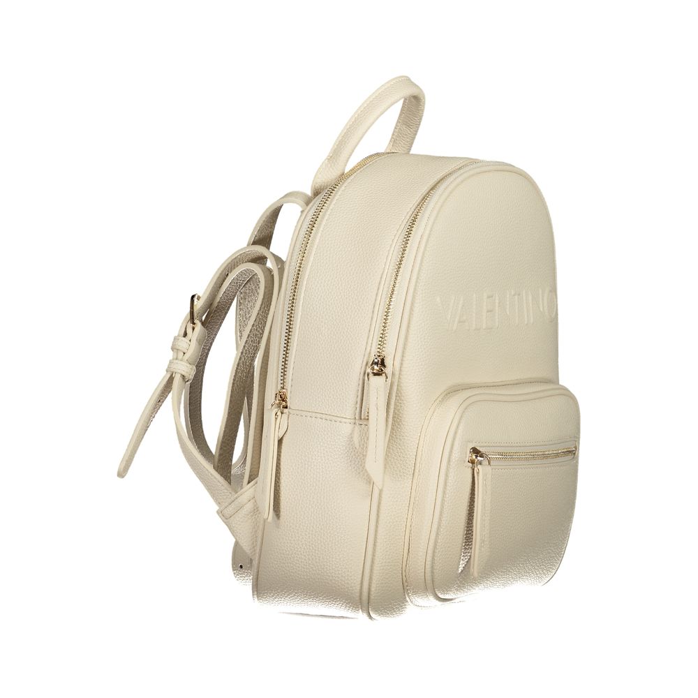 Mario Valentino Beige Polyurethane Women Backpack