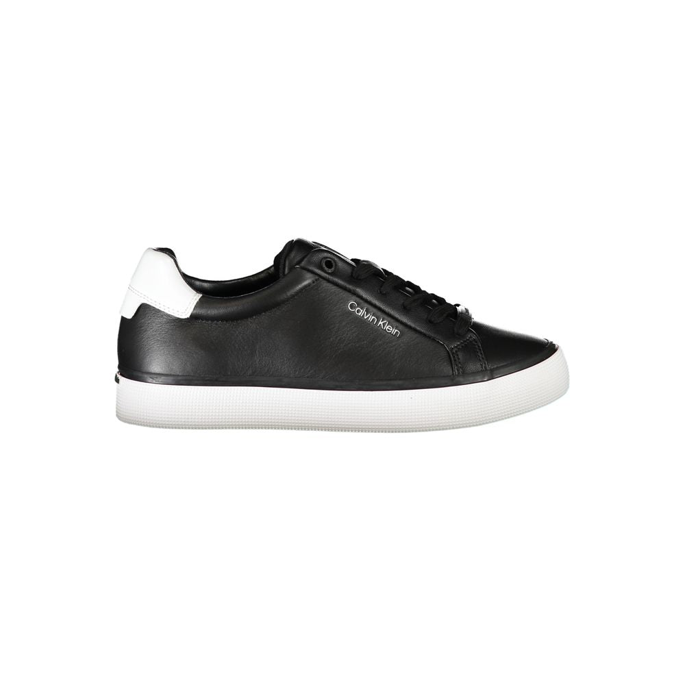 Calvin Klein Black Leather Women Sneaker - Luxe Marca