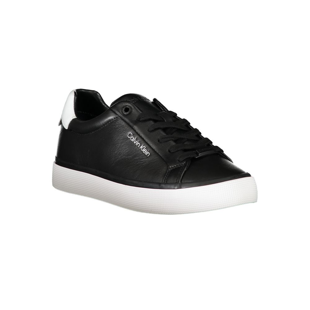 Calvin Klein Black Leather Women Sneaker - Luxe Marca