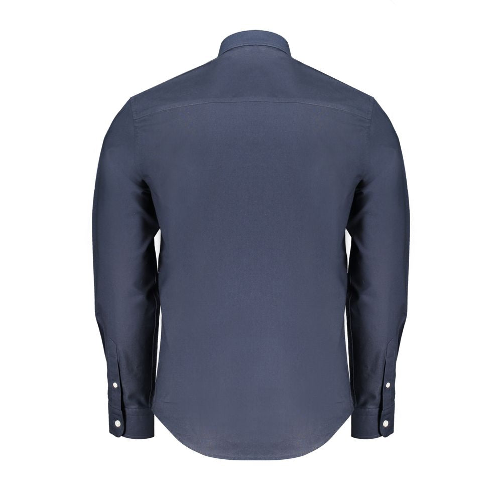 North Sails Blue Organic Cotton Men Shirt - Luxe Marca