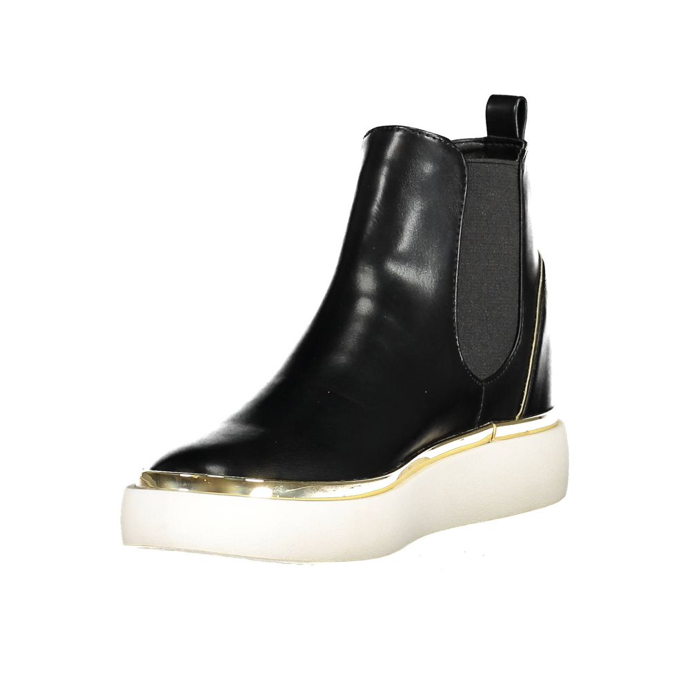 حذاء كاحل نسائي أسود من البوليستر من يو إس بولو أسوسييشن