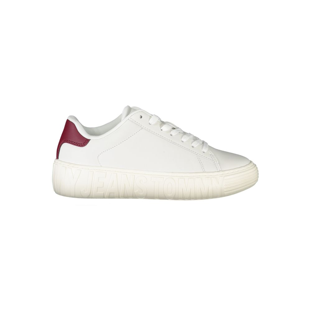 Tommy Hilfiger White Leather Women Sneaker - Luxe Marca