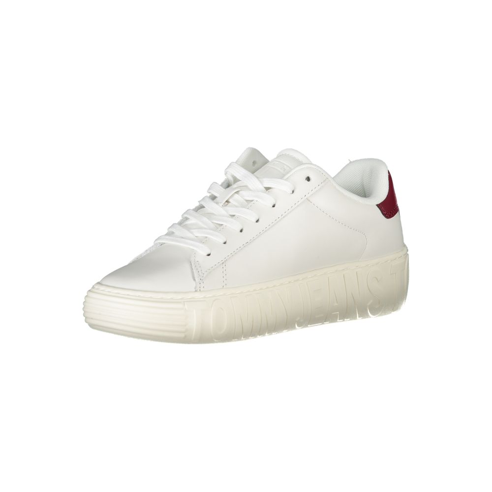 Tommy Hilfiger White Leather Women Sneaker - Luxe Marca