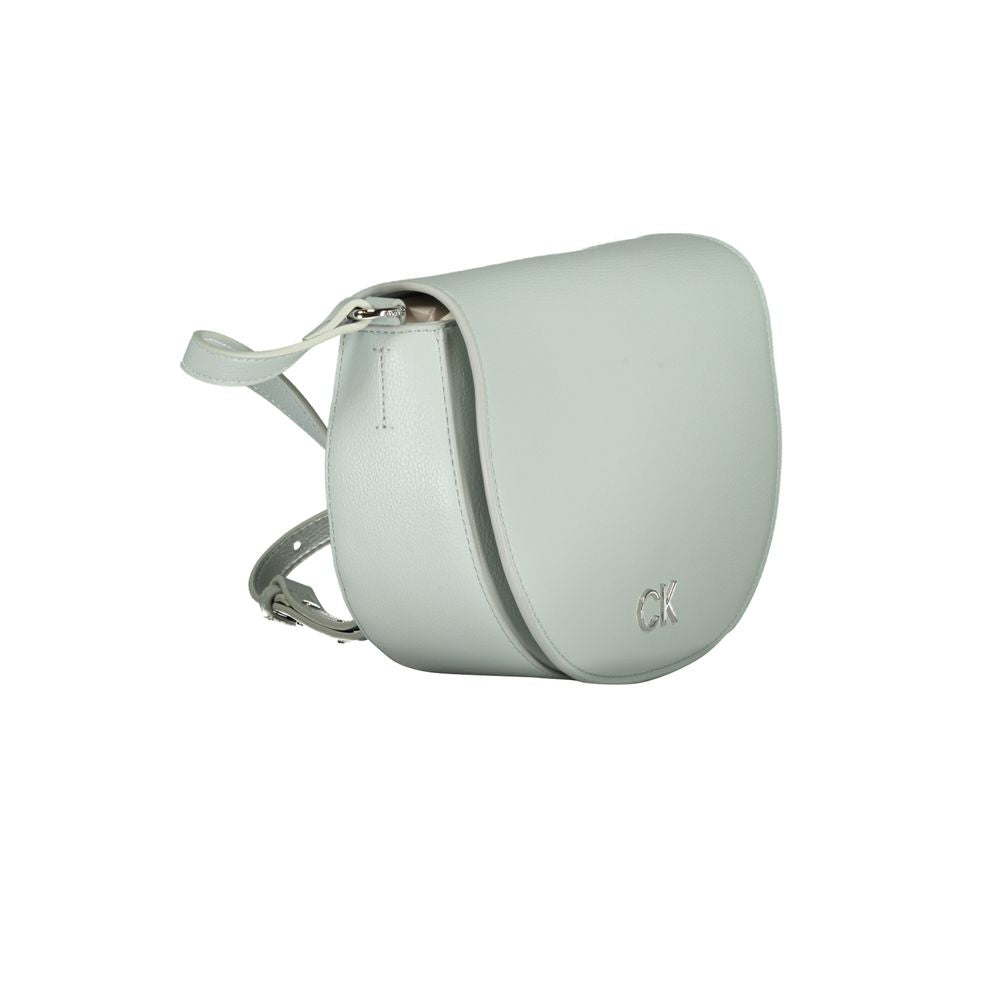 حقيبة يد نسائية من البولي يوريثين باللون الأسود من كالفن كلاين