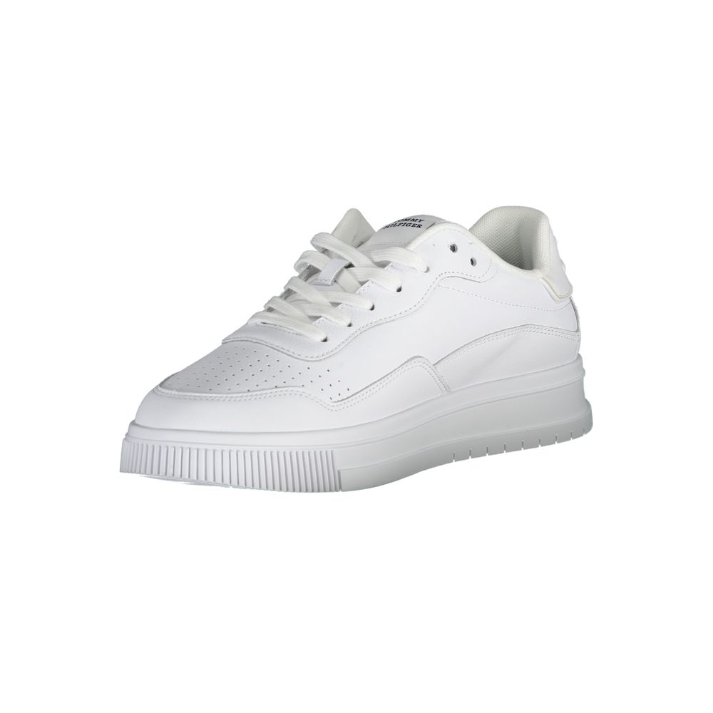 Tommy Hilfiger White Leather Men Sneaker - Luxe Marca