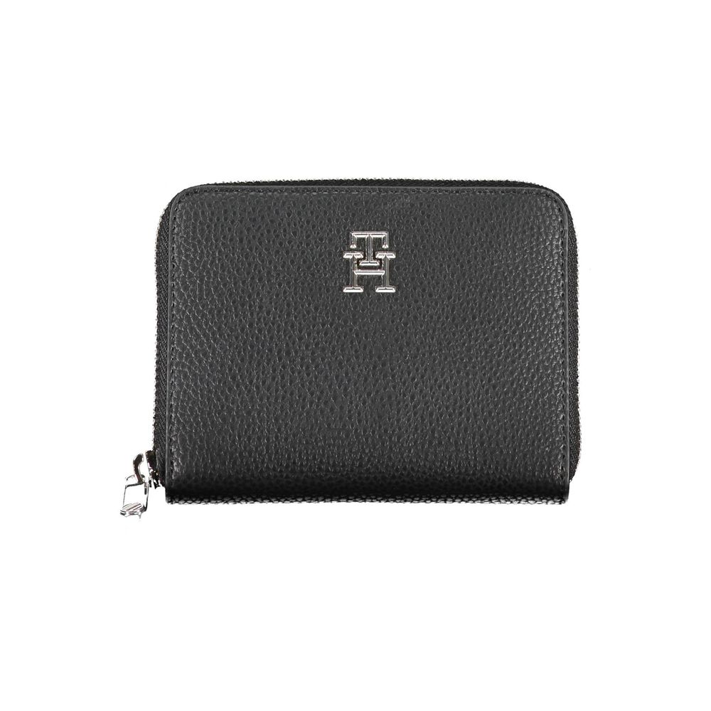 Tommy Hilfiger Black Polyurethane Women Wallet - Luxe Marca