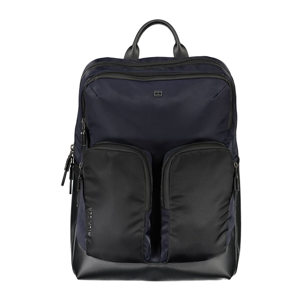Tommy Hilfiger Blue Polyurethane Men's Backpack - Luxe Marca