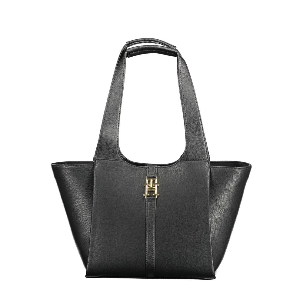 Tommy Hilfiger Black Polyurethane Women Handbag - Luxe Marca