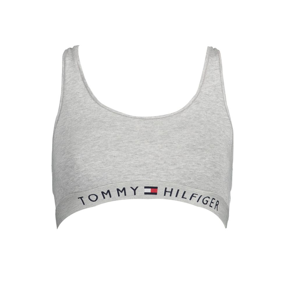Tommy Hilfiger Grigio Cotton Women's Sports Bra - Luxe Marca