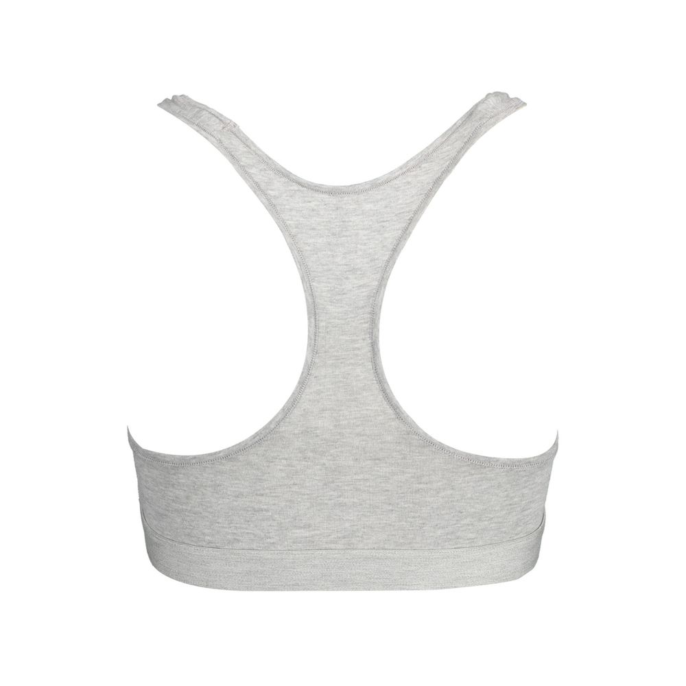 Tommy Hilfiger Grigio Cotton Women's Sports Bra - Luxe Marca