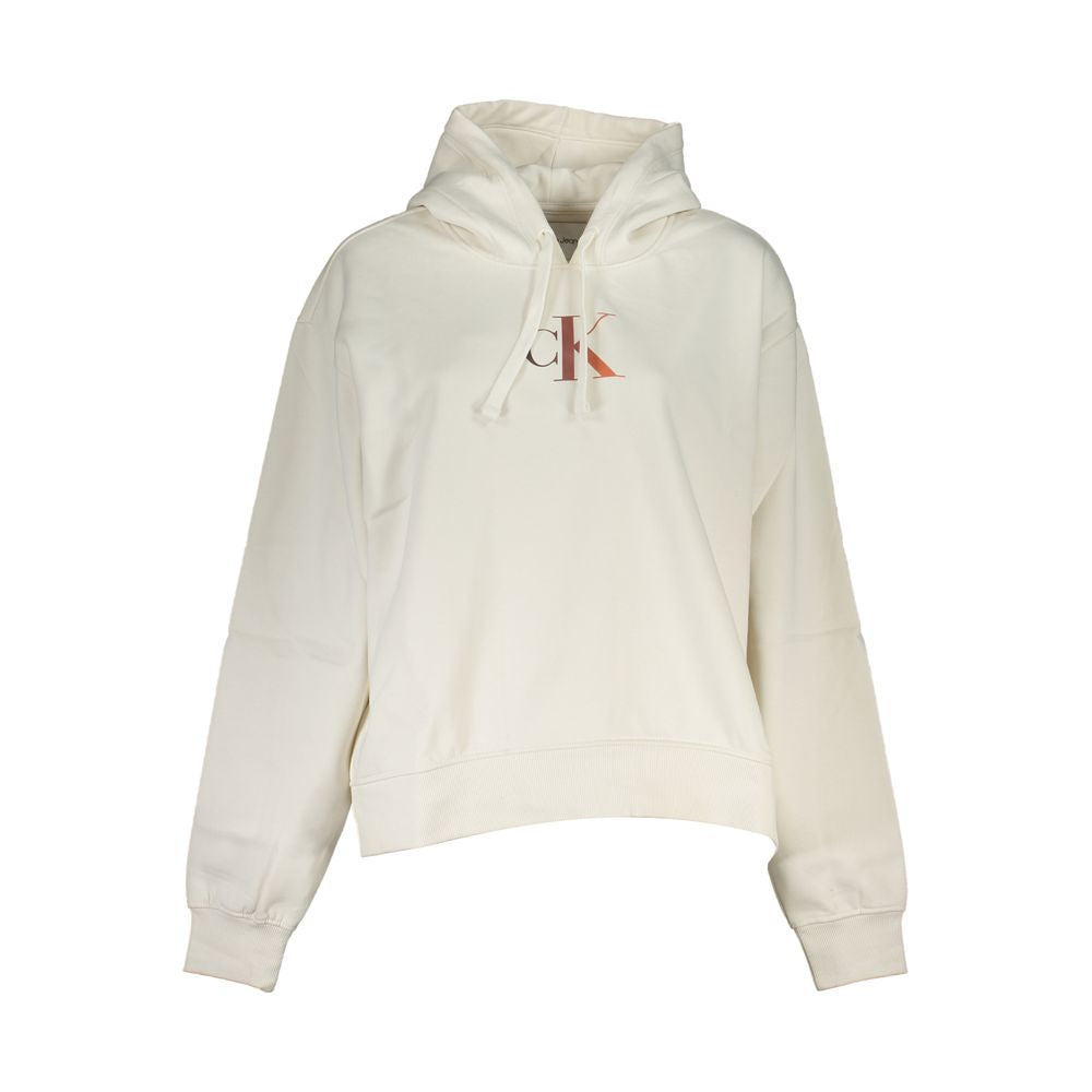 Calvin Klein White Cotton Women Sweatshirt - Luxe Marca