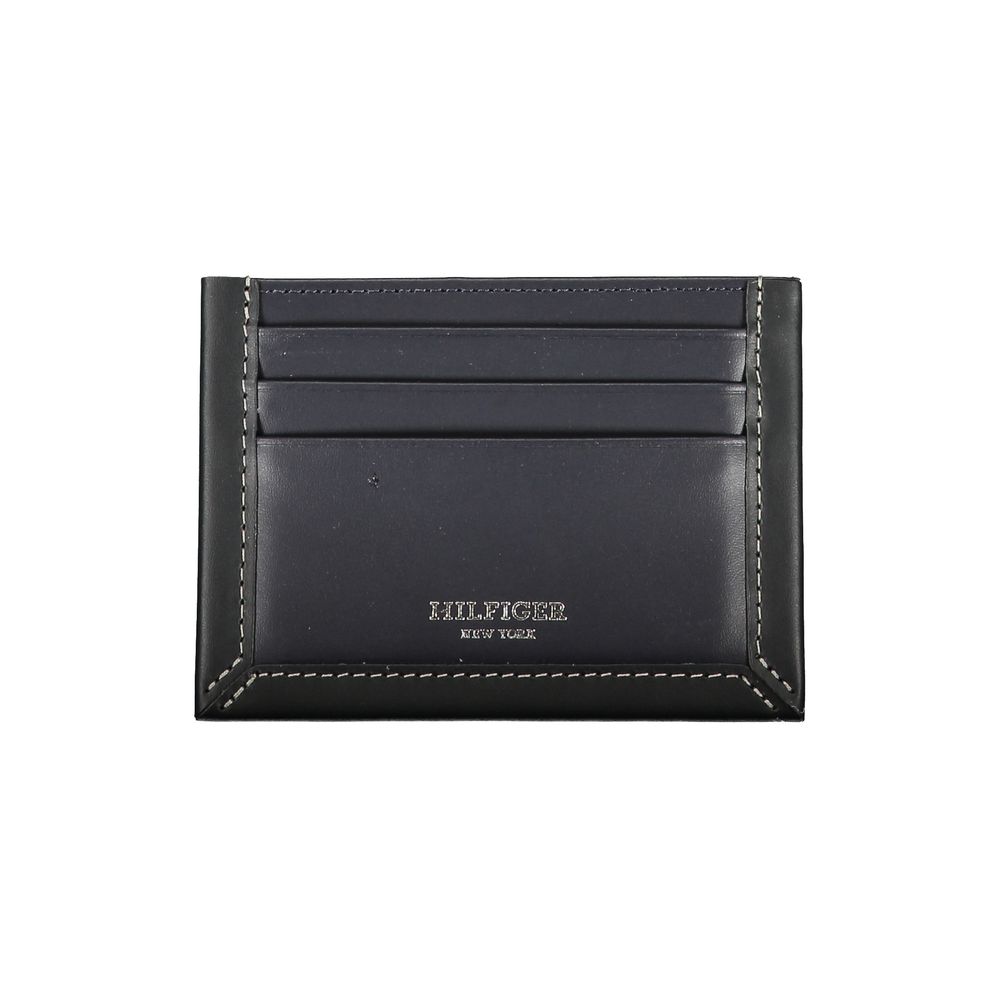 Tommy Hilfiger Blue Leather Men Wallet - Luxe Marca