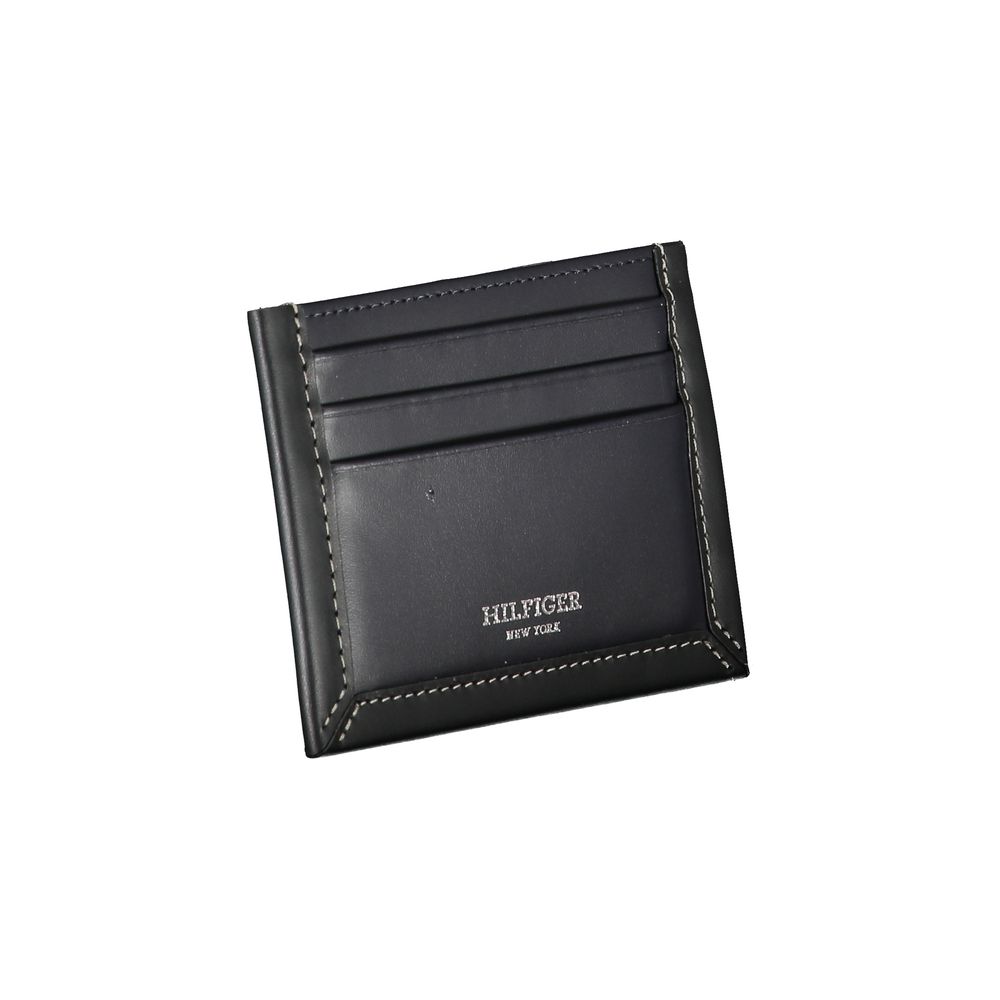 Tommy Hilfiger Blue Leather Men Wallet - Luxe Marca