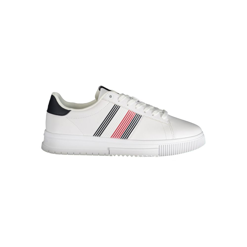 Tommy Hilfiger White Polyurethane Men Sneaker - Luxe Marca